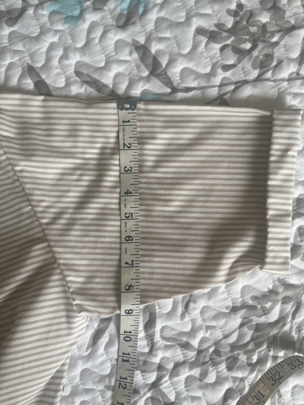 John Henry Tan & Cream Striped Shirt Dress short cuffed sleeves Pockets Size10P - Picture 12 of 14